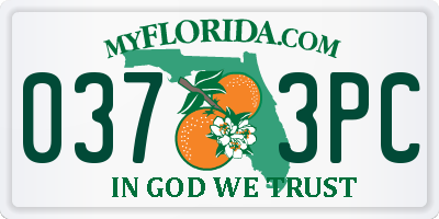 FL license plate 0373PC