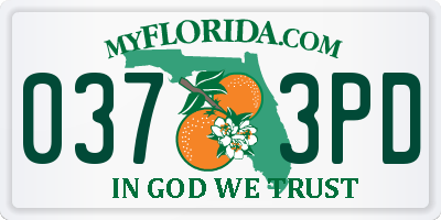 FL license plate 0373PD