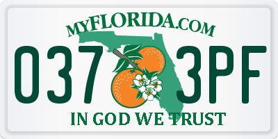 FL license plate 0373PF