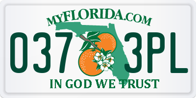 FL license plate 0373PL