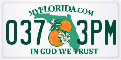 FL license plate 0373PM
