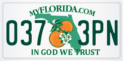 FL license plate 0373PN