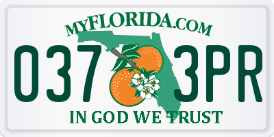 FL license plate 0373PR