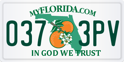 FL license plate 0373PV