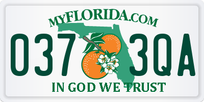 FL license plate 0373QA