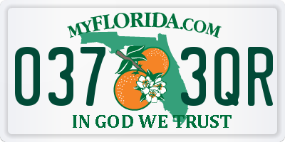 FL license plate 0373QR