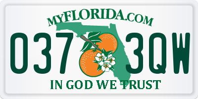 FL license plate 0373QW