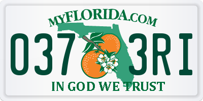 FL license plate 0373RI