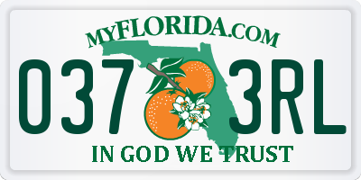 FL license plate 0373RL