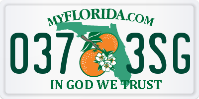 FL license plate 0373SG