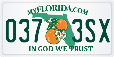 FL license plate 0373SX