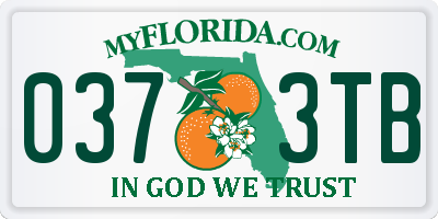 FL license plate 0373TB