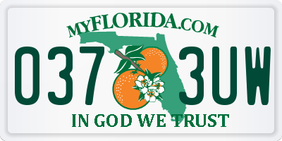 FL license plate 0373UW