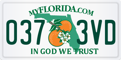 FL license plate 0373VD
