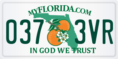 FL license plate 0373VR