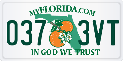 FL license plate 0373VT