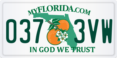 FL license plate 0373VW
