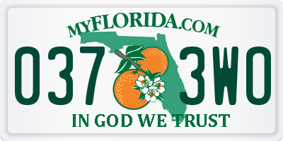FL license plate 0373WO