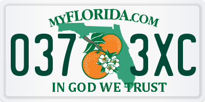 FL license plate 0373XC