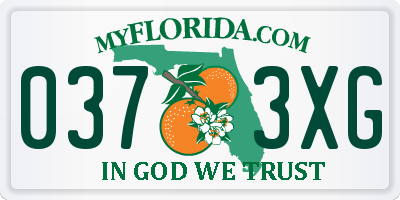 FL license plate 0373XG