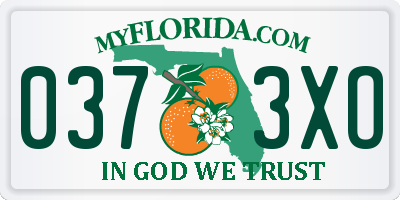 FL license plate 0373XO