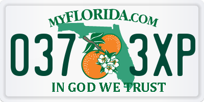 FL license plate 0373XP