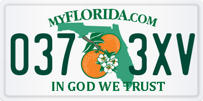 FL license plate 0373XV