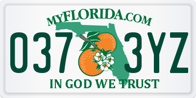 FL license plate 0373YZ