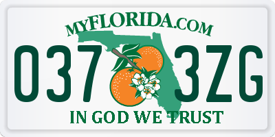 FL license plate 0373ZG