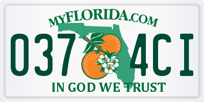 FL license plate 0374CI