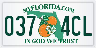 FL license plate 0374CL