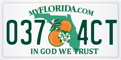 FL license plate 0374CT