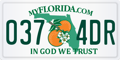 FL license plate 0374DR