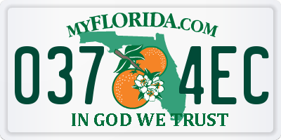 FL license plate 0374EC