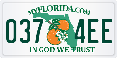 FL license plate 0374EE
