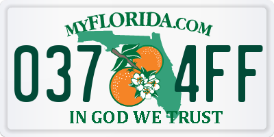 FL license plate 0374FF