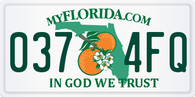 FL license plate 0374FQ