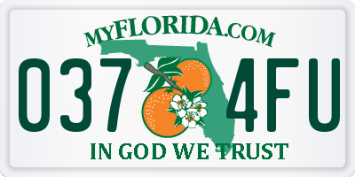 FL license plate 0374FU