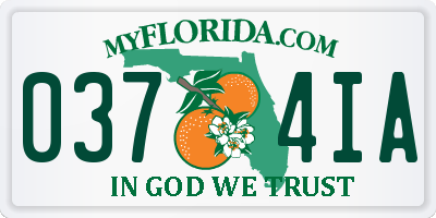 FL license plate 0374IA