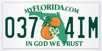 FL license plate 0374IM