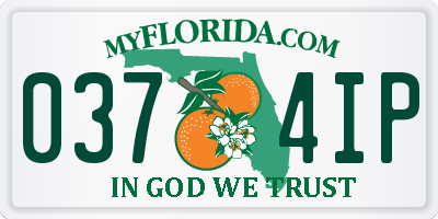 FL license plate 0374IP