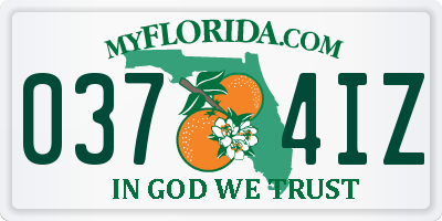 FL license plate 0374IZ