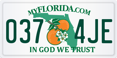 FL license plate 0374JE