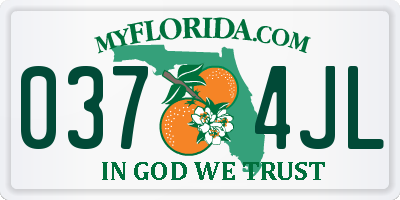 FL license plate 0374JL
