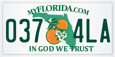 FL license plate 0374LA