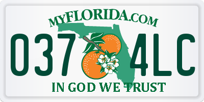 FL license plate 0374LC