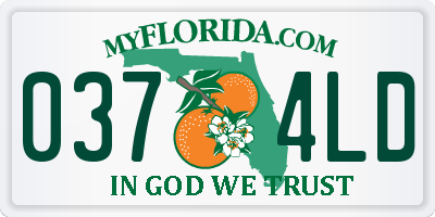 FL license plate 0374LD