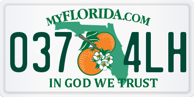 FL license plate 0374LH
