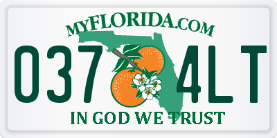 FL license plate 0374LT