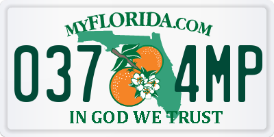 FL license plate 0374MP